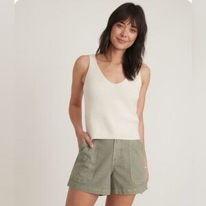 Marine Layer Finley Sweater Tank White Size Medium
